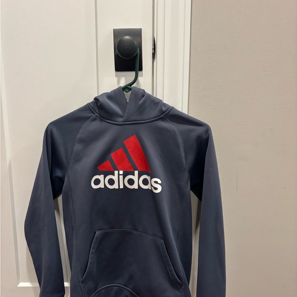 Adidas Blue and Red Kids Hoodie